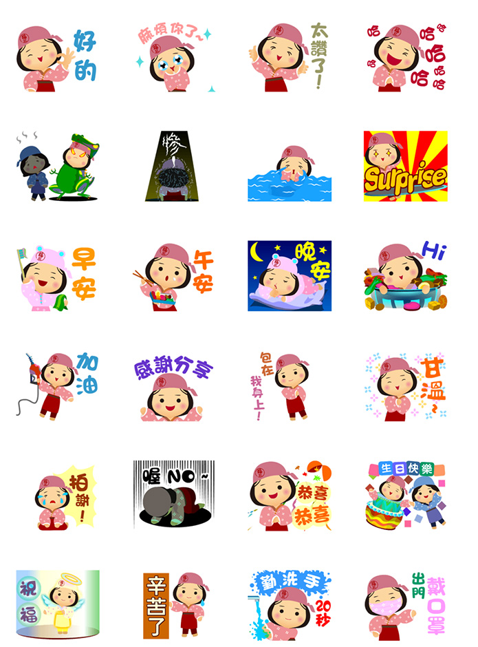 Line 動態貼圖製作-福記小廚娘4.0
